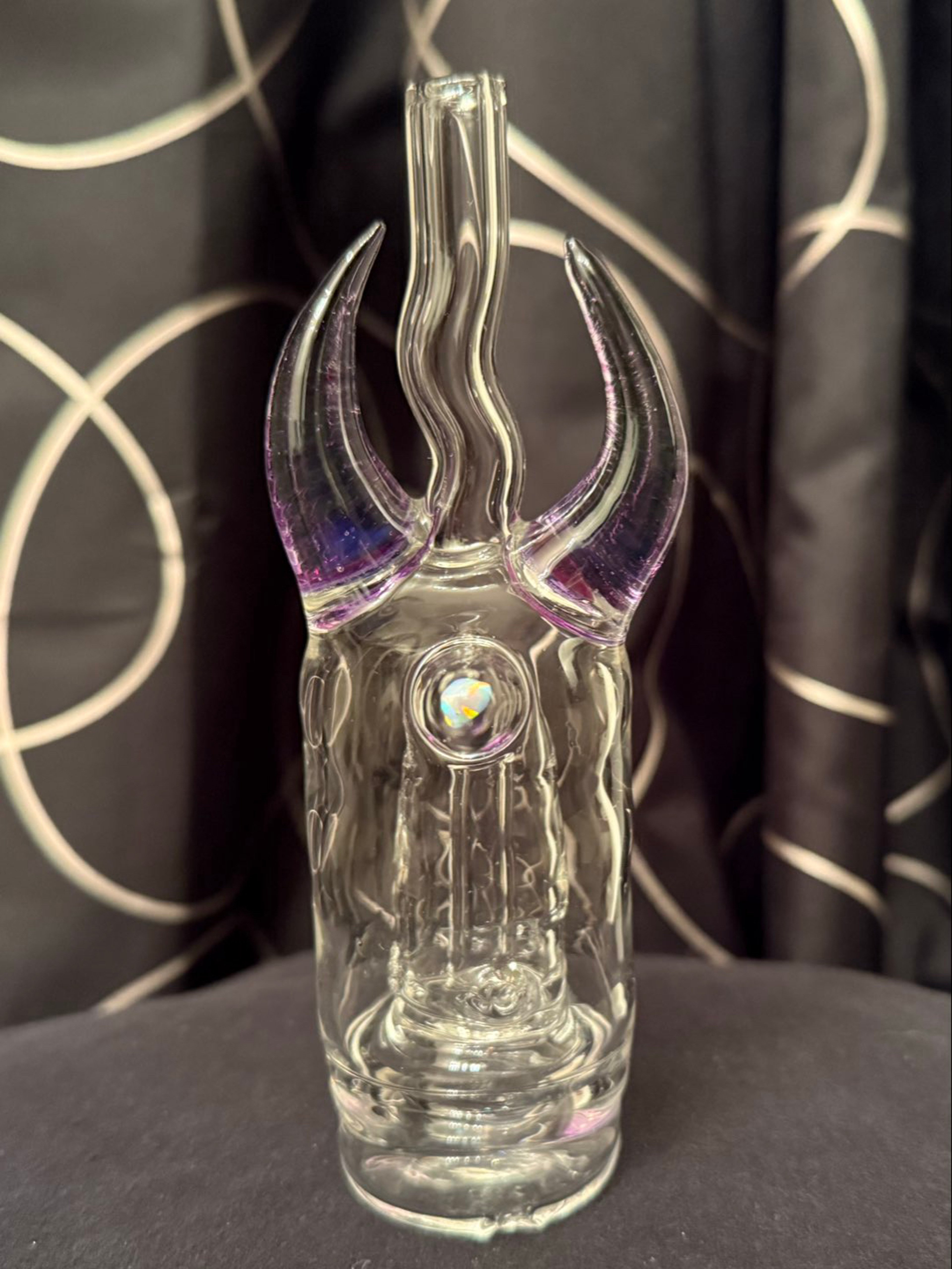 Preview pic of Magizle Glass Puffco Attachment - Purple Horns