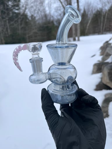 Preview pic of Purple Bong with Pink Claw bowl head
