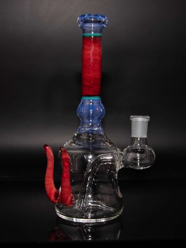 Preview pic of Lucid and Cherry Brandy 14mm Colored Dab Rig