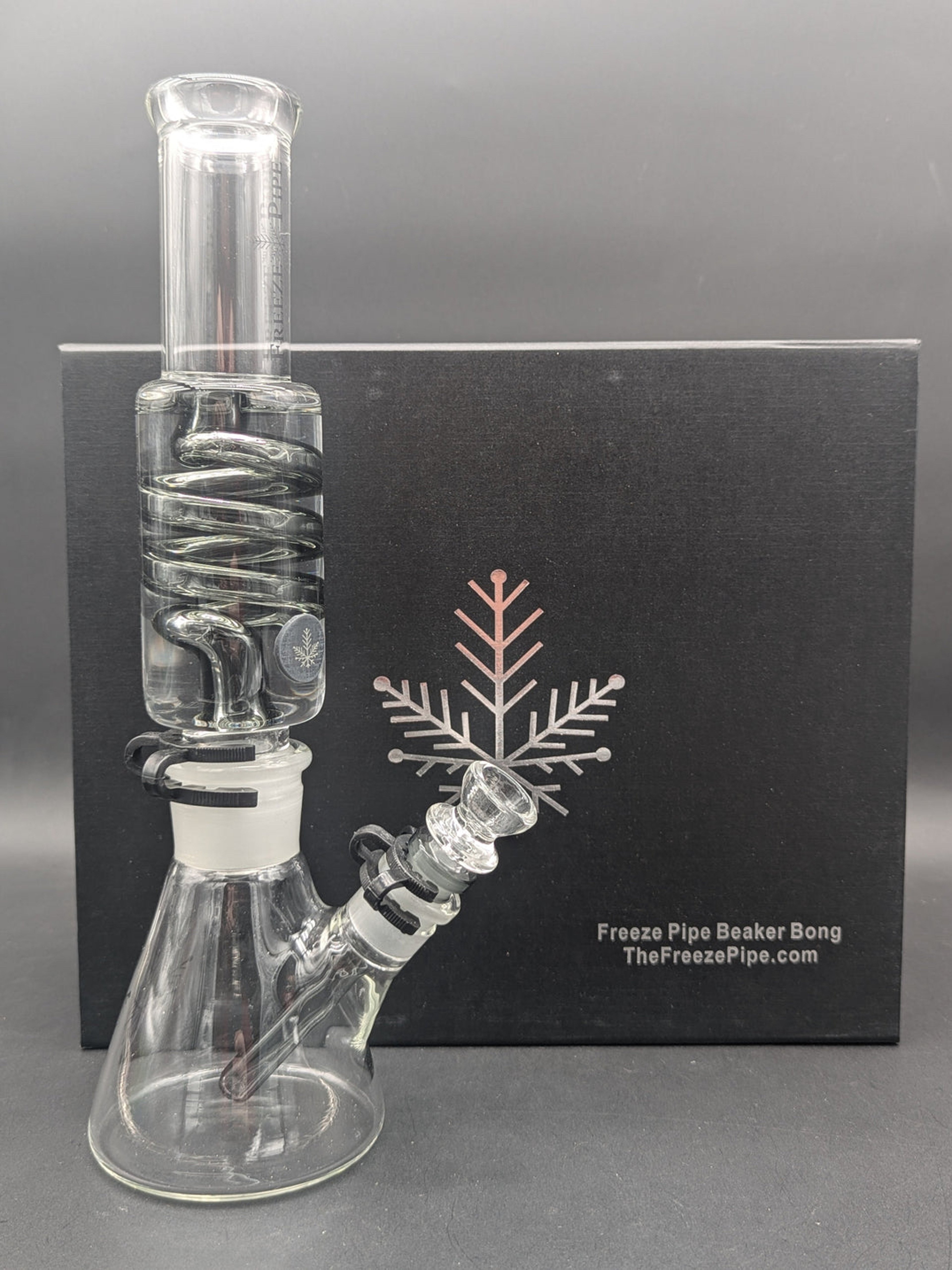 FREEZE PIPE - 12" BEAKER BONG W/ COIL image 0