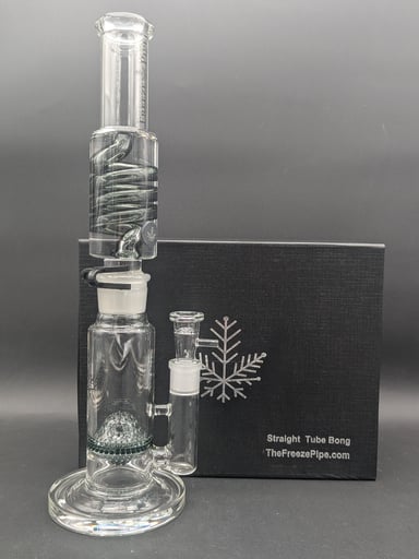 Preview pic of FREEZE PIPE - STRAIGHT TUBE SPHERE BONG