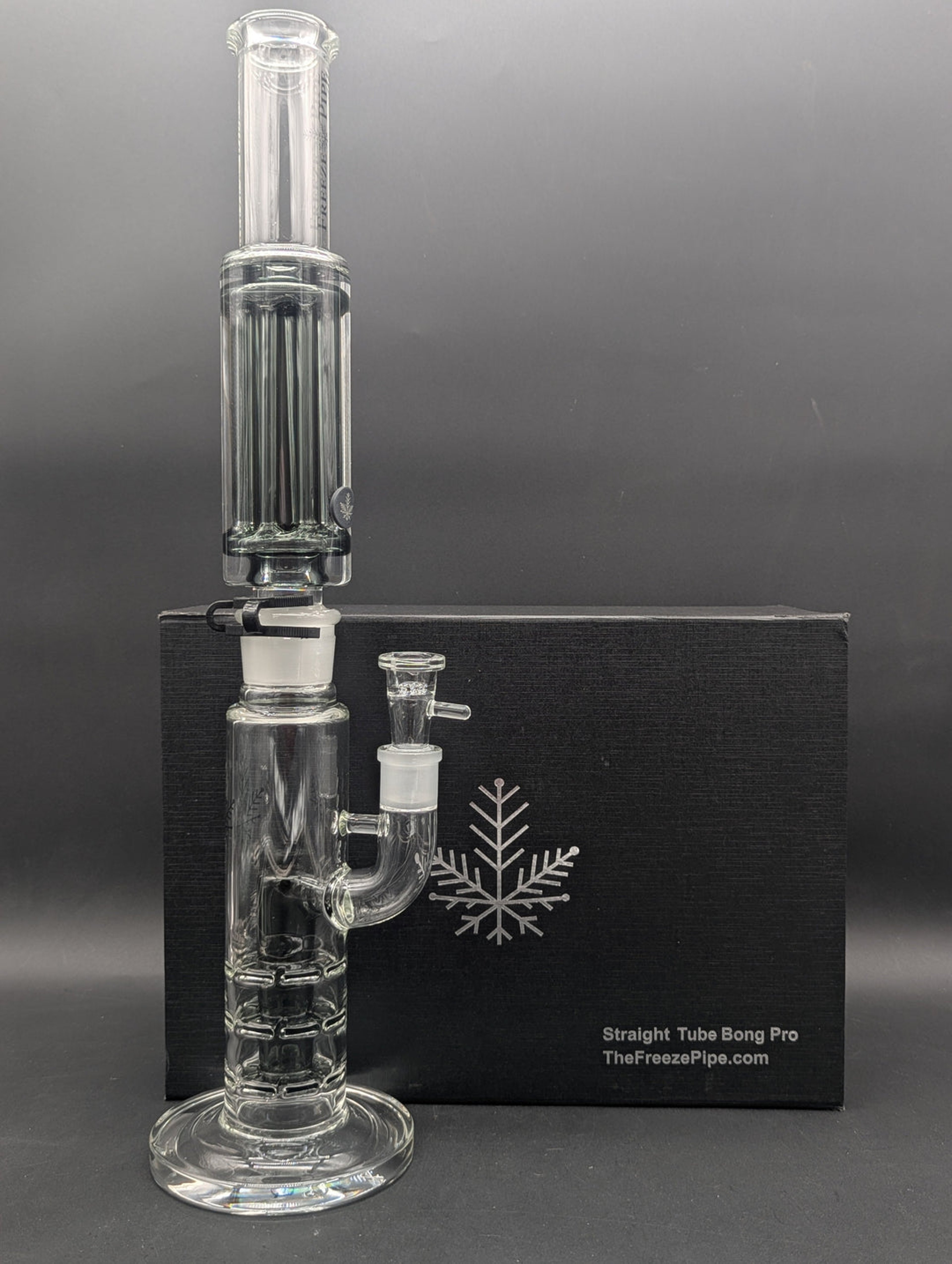 FREEZE PIPE - TRIPLE PERC STRAIGHT BONG image 0