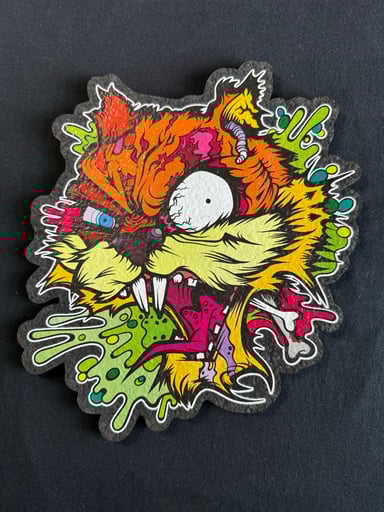 Preview pic of Kinked Pins x Moodmats Mutant Rat Splatter – Limited Edition #32/50 🐀