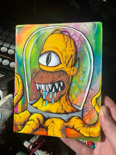 Preview pic of Original drawing on 5x8” wood board