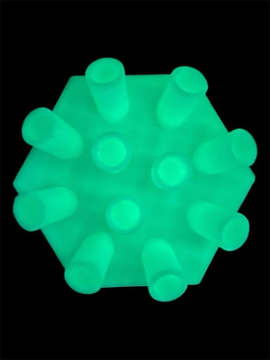 Preview pic of Dabber Box 🌟 Glow in the Dark Hexagon 14mm 45° & 90° Slide Holder