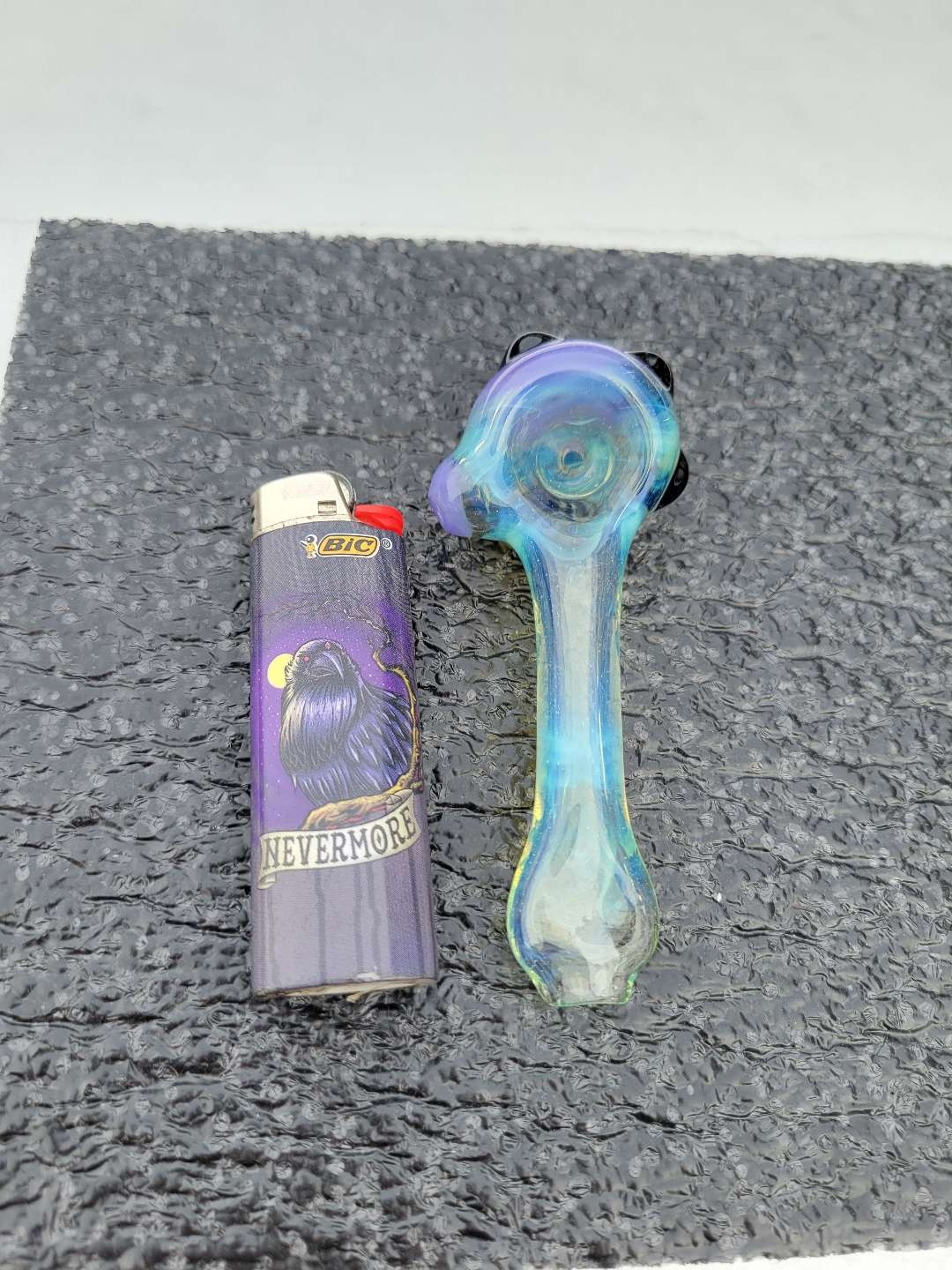 Sea slyme spoon with purple cap and galaxy accents image 0
