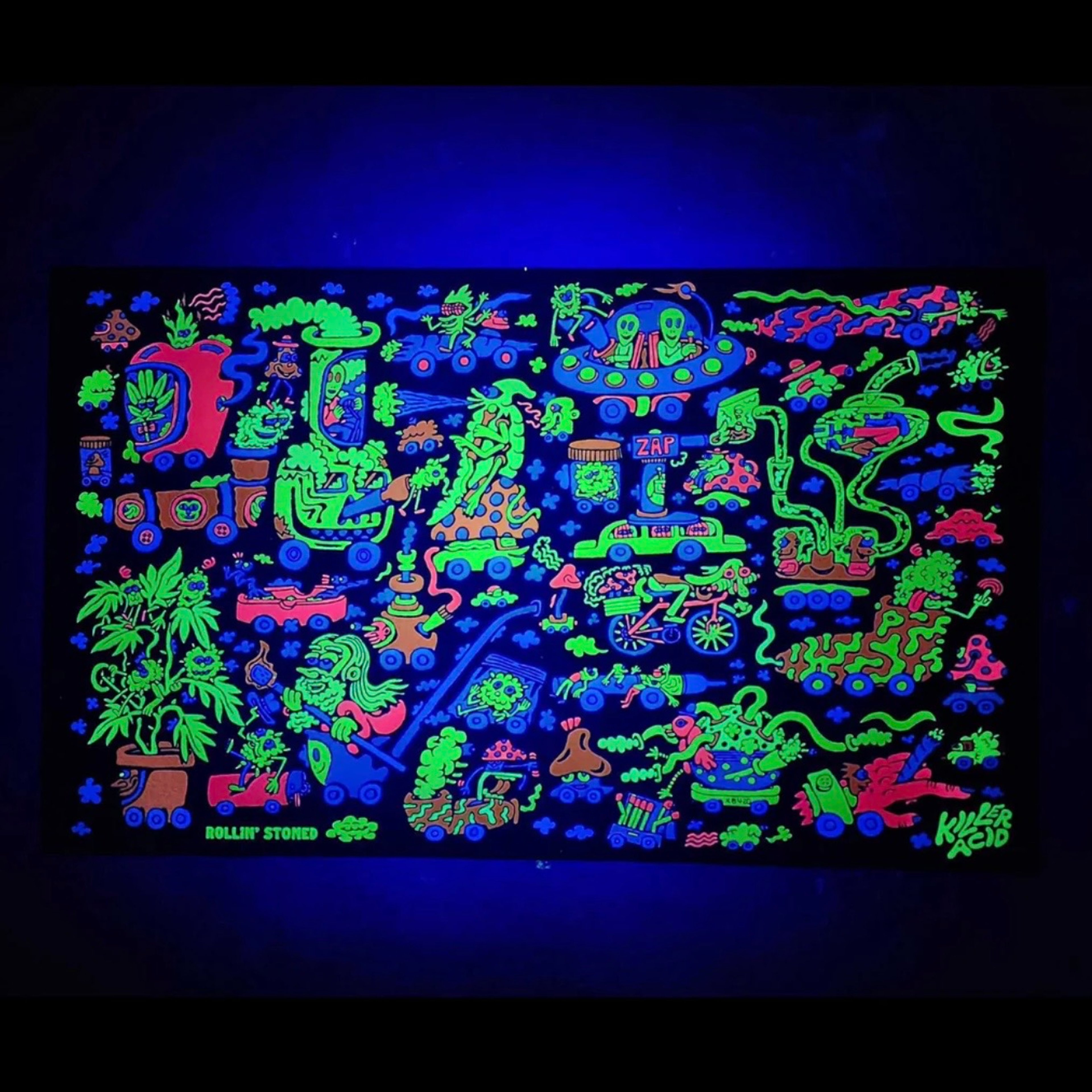 Preview pic of ROLLIN' STONED MOODMAT 20” x 12”