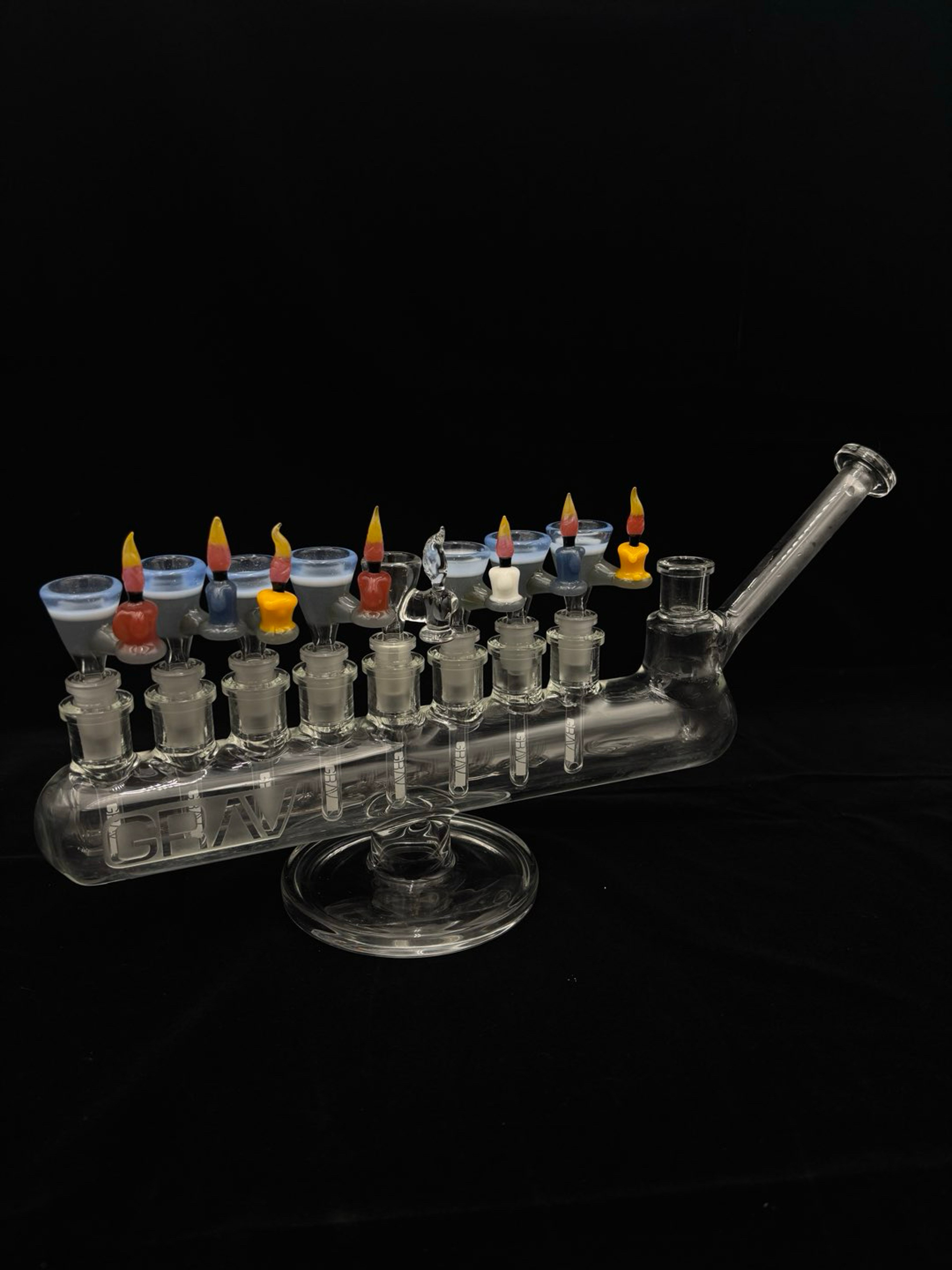 Preview pic of GravLabs Menorah Bong with Custom Bowl Set