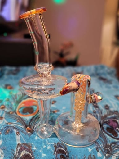 Preview pic of OJ Glass RBR w/opal & Matching Bubble Cap