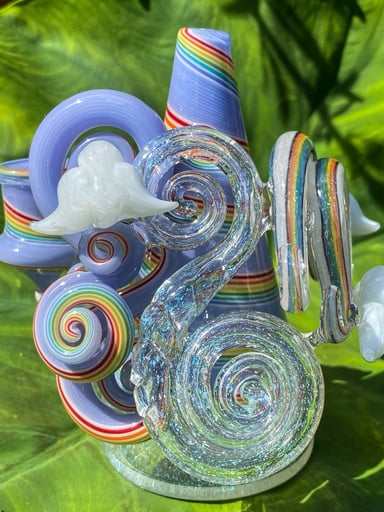 Preview pic of HaHa Glass Rainbow Dichro Cone Rig