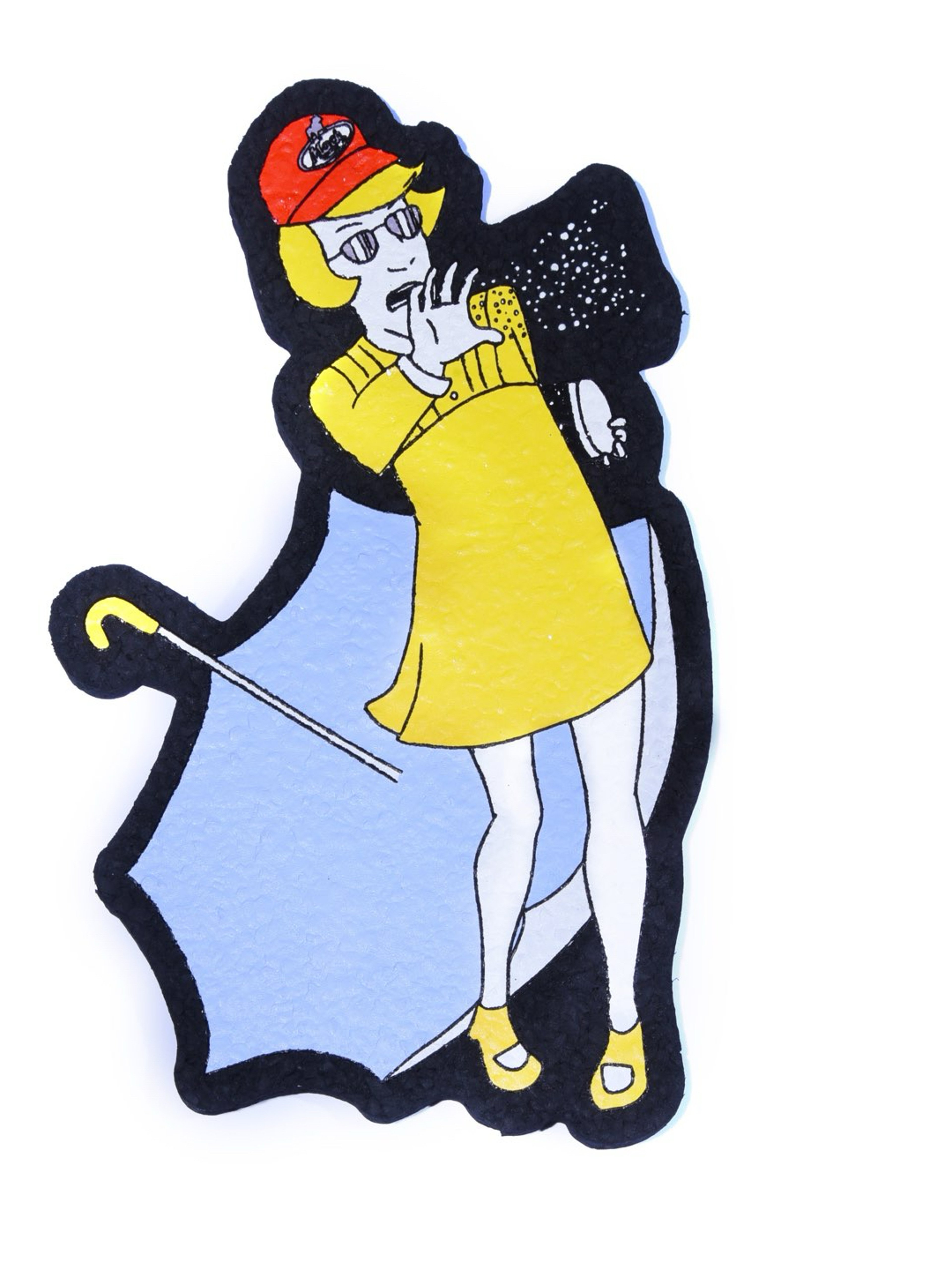 Preview pic of "Pocket Salt" by Gilbert Dauterive - 9" UV-reactive Screen-printed Timeless Mood Mat - LE100