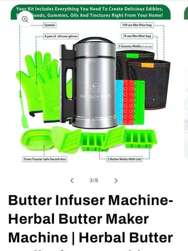 Preview pic of Infusion machine infusion without the confusion infuse butter, oils, tinctures, gummy‘s, and honey.