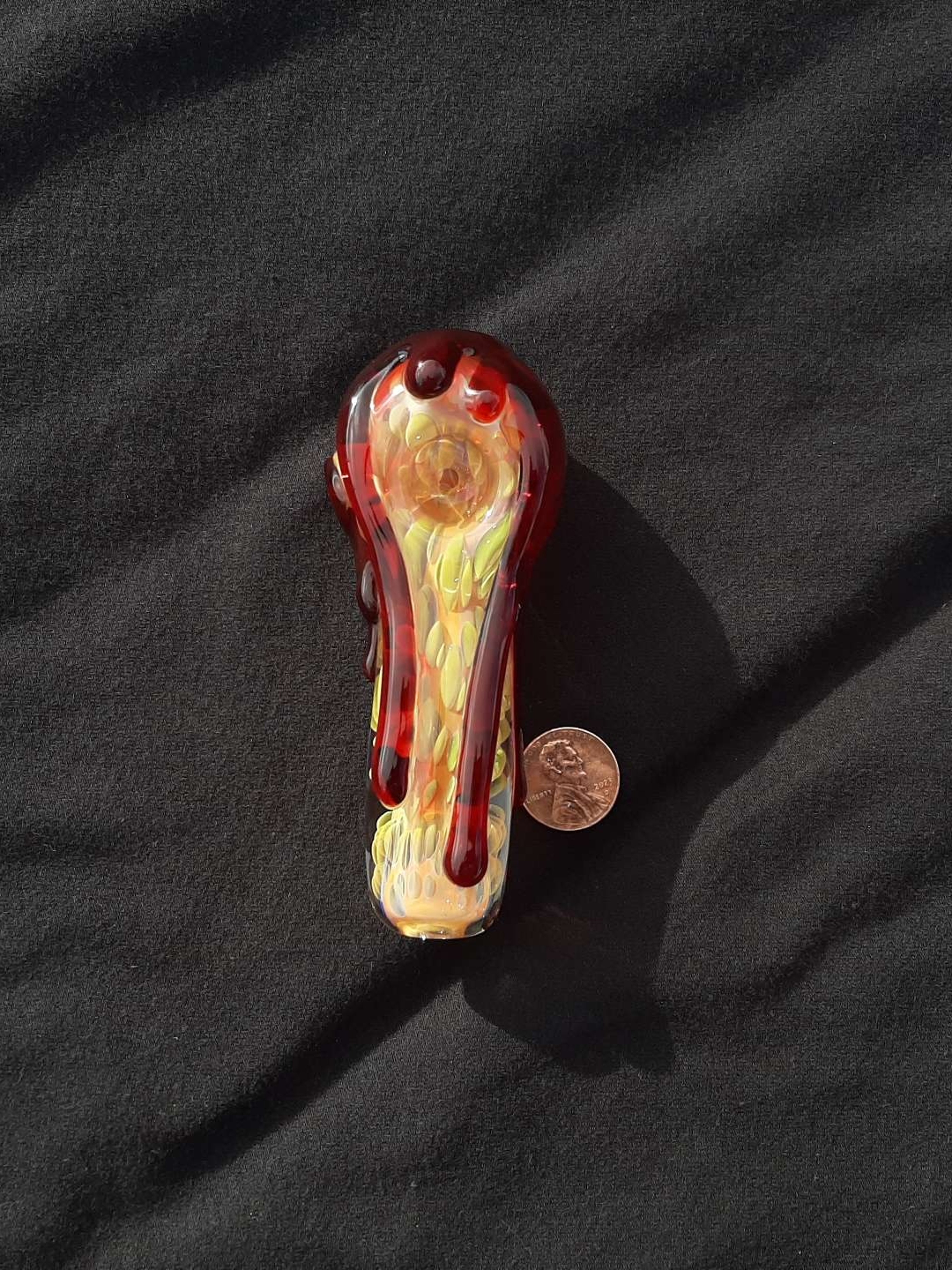 Bloody, inside out, color changing, borosilicate glass pipe image 0