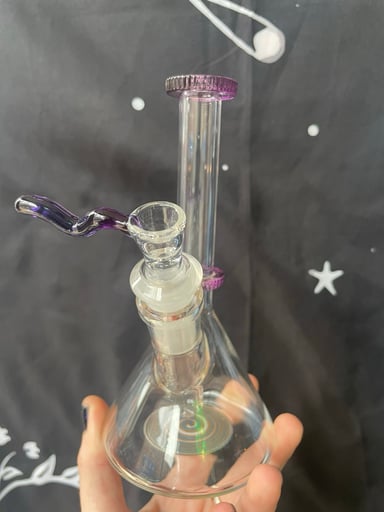 Preview pic of Mini Tube with Textured accents Gold Amethyst