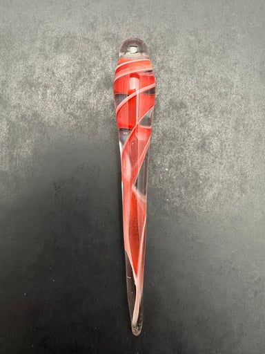 Preview pic of Red Swirl Glass Poker