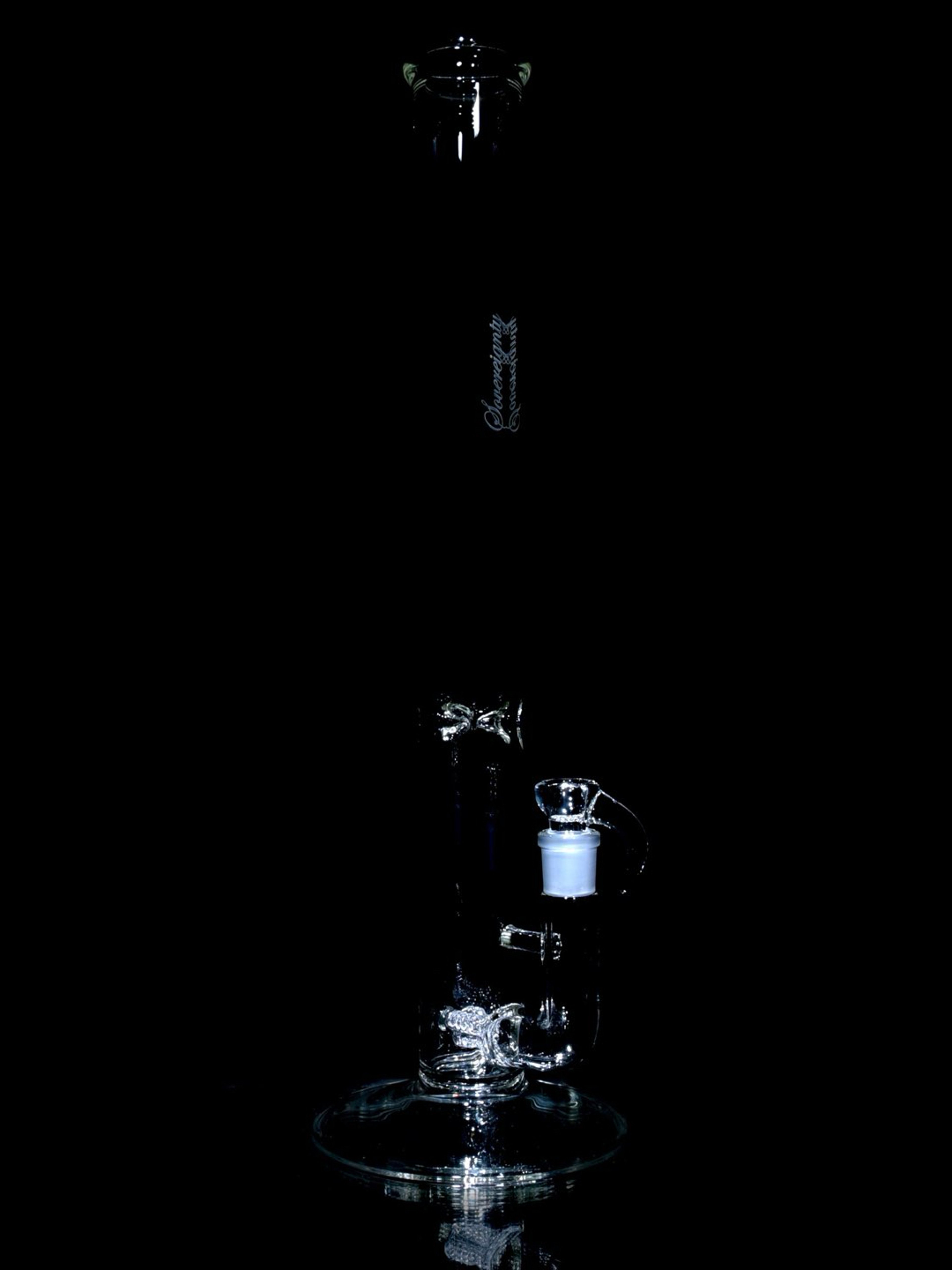 Preview pic of Sovereignty Glass - 50x5mm 3 Line 9.5mm 6 Cut Straight Tube w/ 4-hole Slide - Clear - 18mm Female