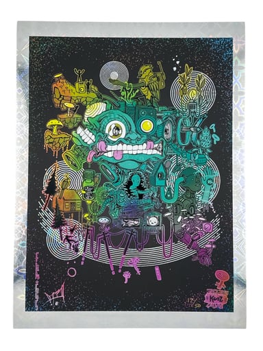 Preview pic of Aaron Brooks x Kooz "Fun Gus (Confetti)" Mini Print