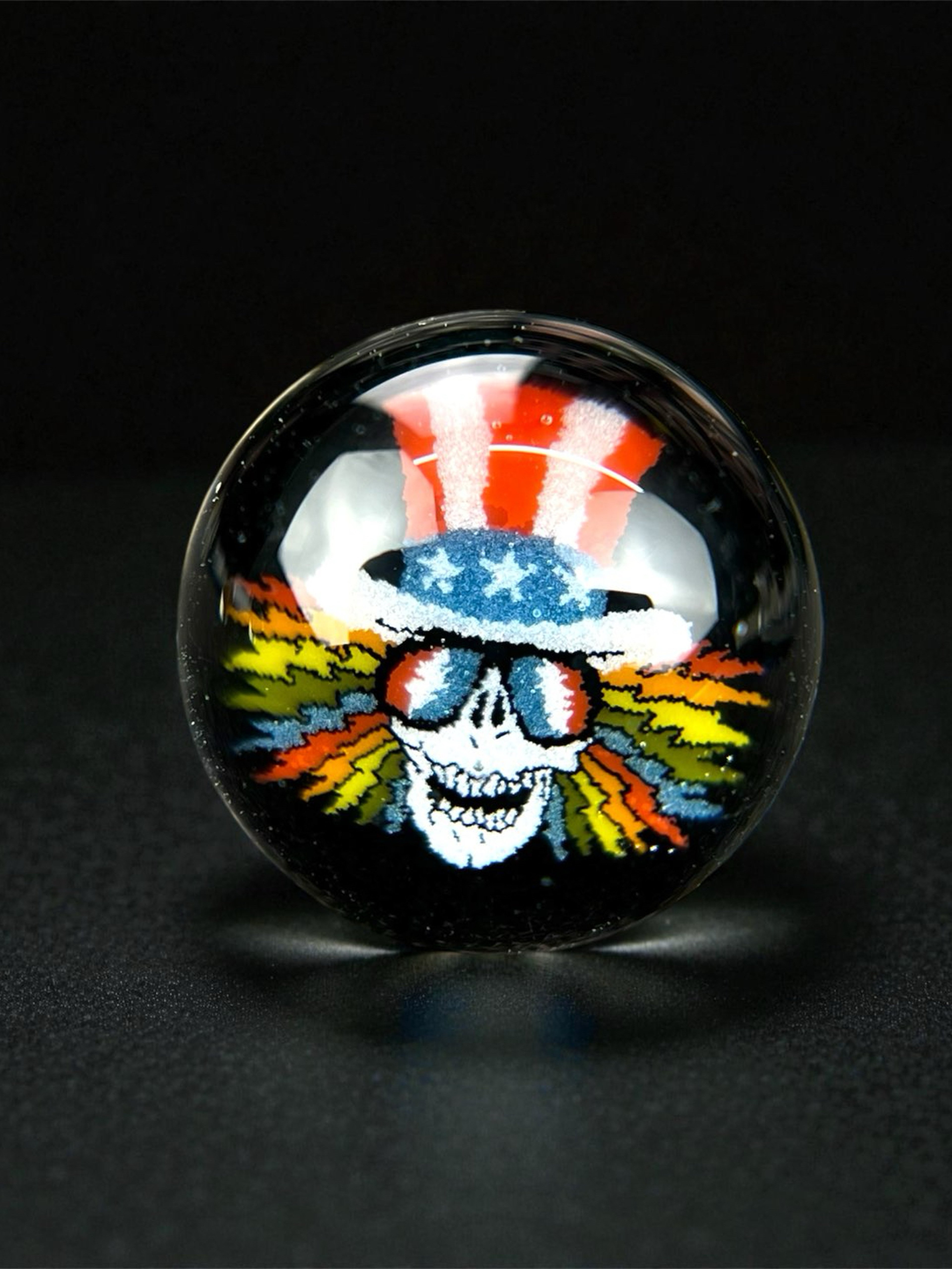 Preview pic of Steven H Glass – Grateful Dead Uncle Sam Millie Valve Marble (12–13mm)