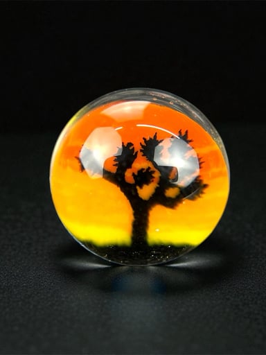 Preview pic of Steven H Glass – Cactus Desert Millie Valve Marble (12–13mm)