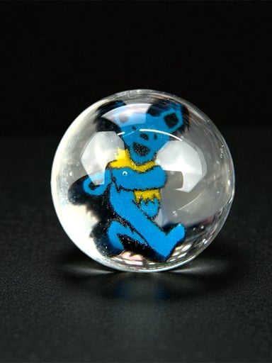 Preview pic of Steven H Glass – Grateful Dead Dancing Bear Millie Valve Marble (12–13mm)