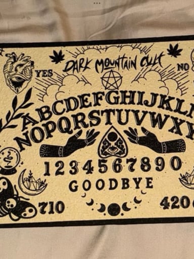 Preview pic of Ouija Board Moodmat By Dark Mountain Cult WHITE Limited Edition!!! Rare!!! LTD 20