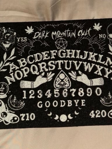 Preview pic of Ouija Board Moodmat By Dark Mountain Cult BLACK Limited Edition!!! Rare!!! LTD 20