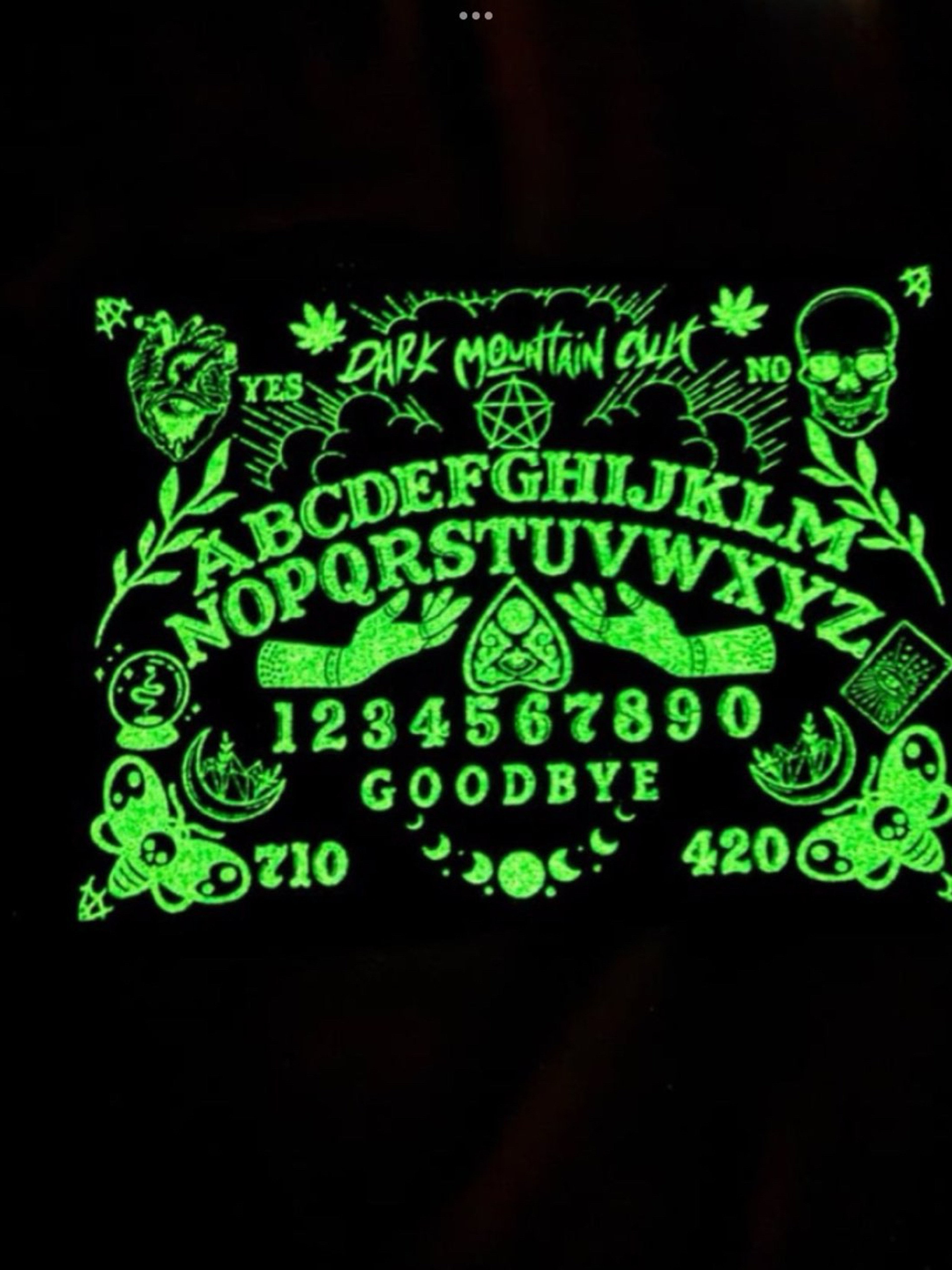 Preview pic of Ouija Board Moodmat By Dark Mountain Cult BLACK Limited Edition!!! Rare!!! LTD 20