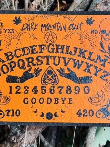 Preview pic of Ouija Board Moodmat By Dark Mountain Cult ORANGE Limited Edition!!! Rare!!! LTD 20