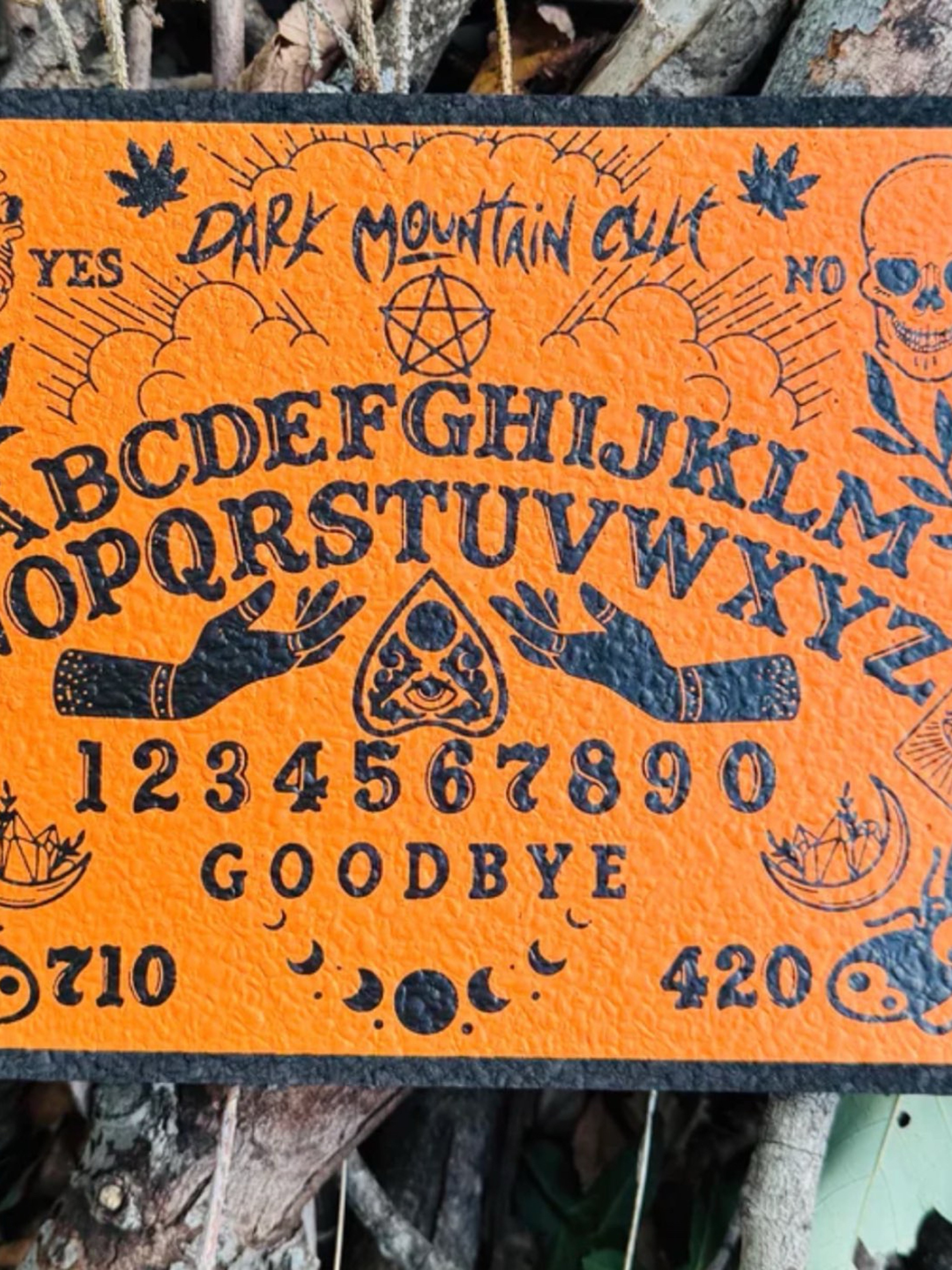 Preview pic of Ouija Board Moodmat By Dark Mountain Cult ORANGE Limited Edition!!! Rare!!! LTD 20