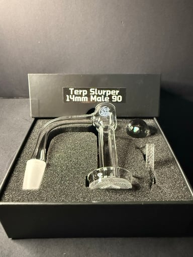 Preview pic of MIDNIGHT QUARTZ GRIDED SLURPER SET 14MM