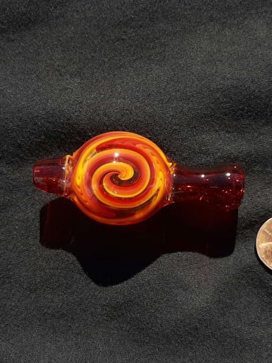 Preview pic of Coiled, wig wag, inside out, borosilicate glass, carb cap