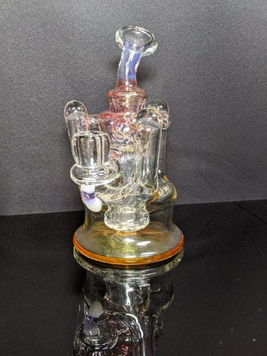 Preview pic of Unknown Artist Borosilicate Glass Recycler Dab Rig