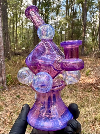 Preview pic of Dirge Glassworks Aqua Dot Recycler