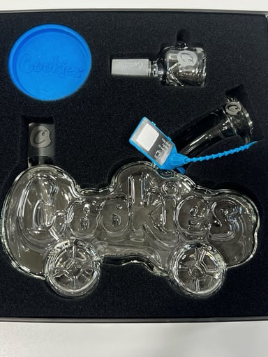 Preview pic of Cookies Cloud Roller Tobacco Pipe Clear