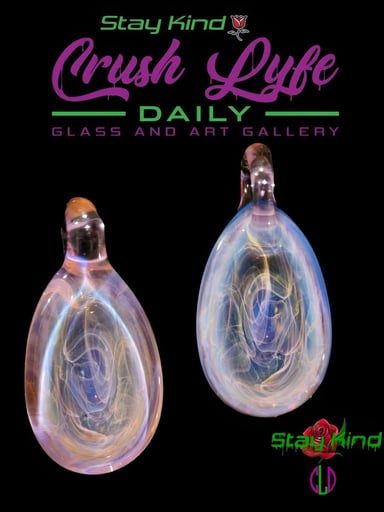 Preview pic of Beer Glass Purple Lolipop Oval Chaos Pendant