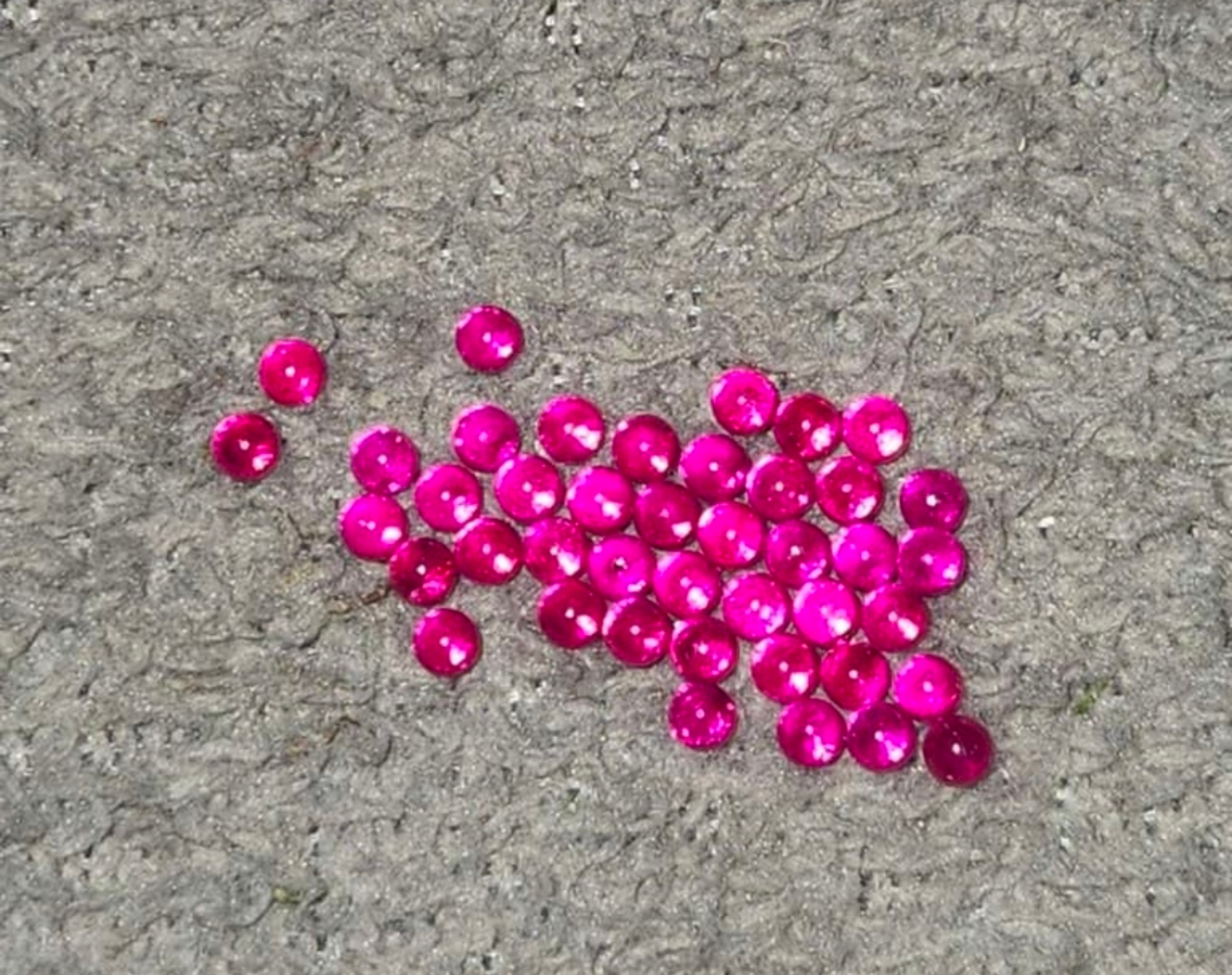 Preview pic of 40 count 3mm ruby terp pearls