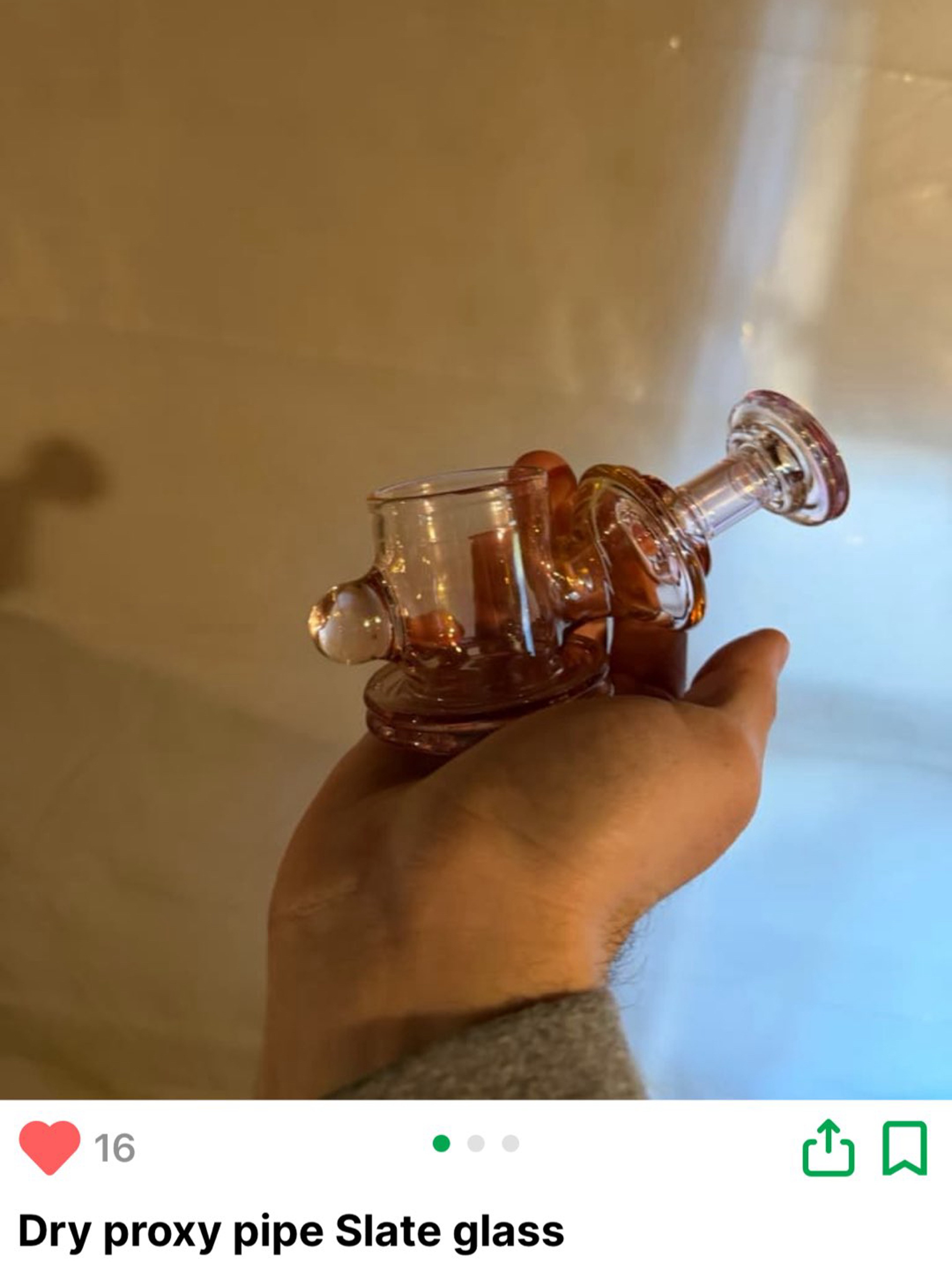 Preview pic of Dry proxy pipe Slate Glass - for superP