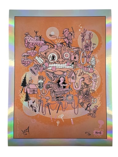 Preview pic of Aaron Brooks x Kooz "Fun Gus (Peach)" Mini Print