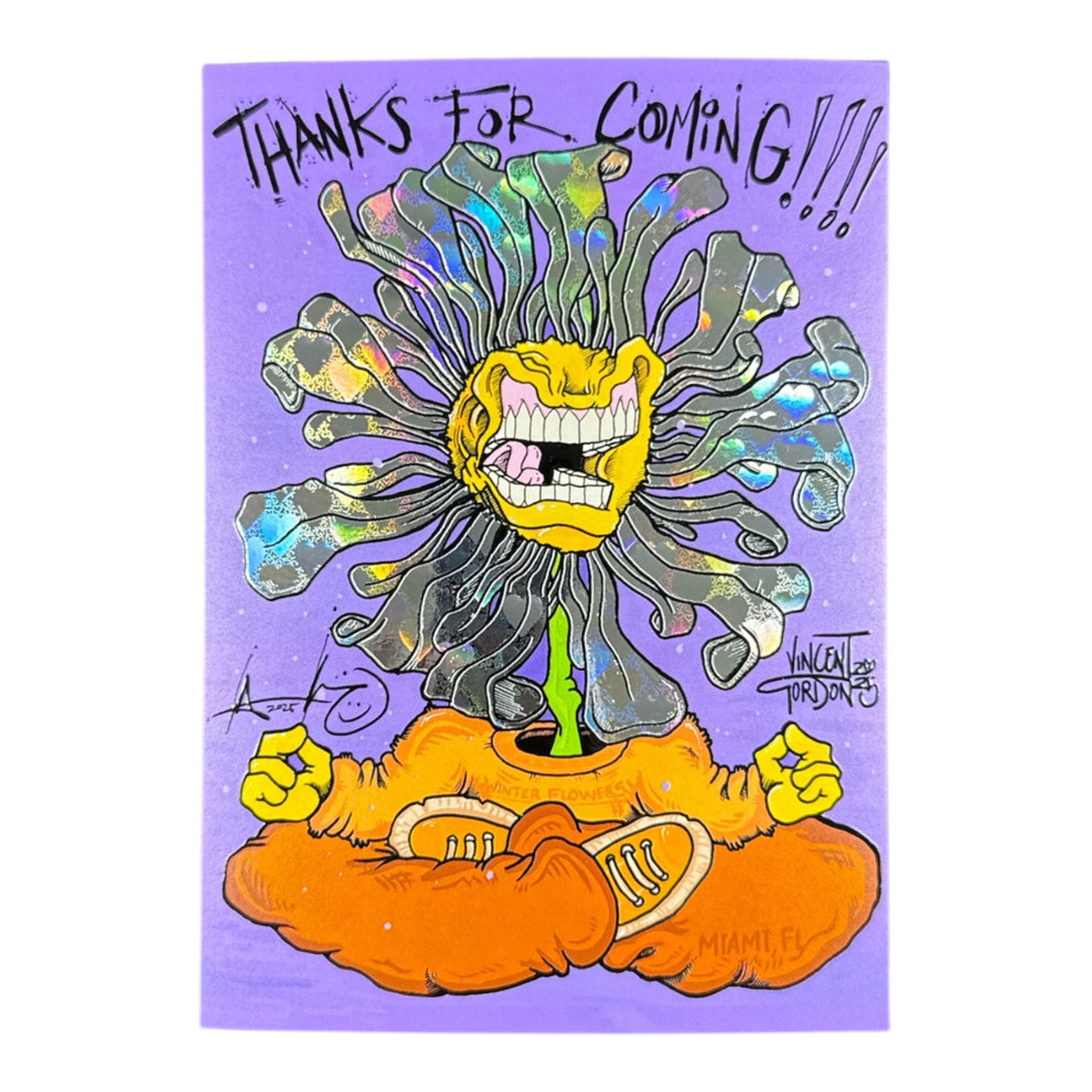 Aaron Brooks x Vincent Gordon (Melty Bros) "Winter Flowers - Thanks for Coming" Print image 0