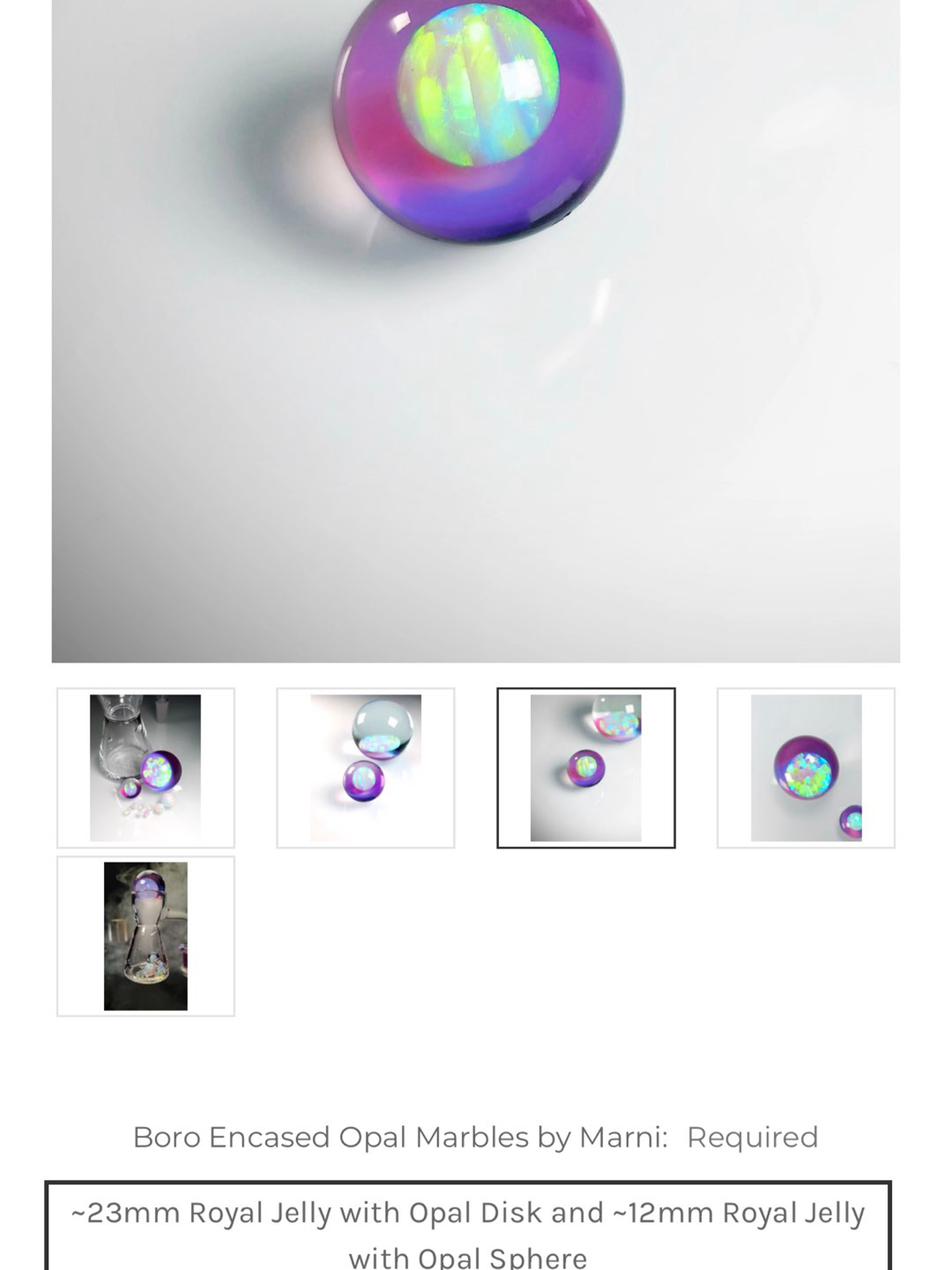 12mm DNail Royal Jelly Opal Sphere Marble! Trusted Seller! Same Day Shipping! image 0