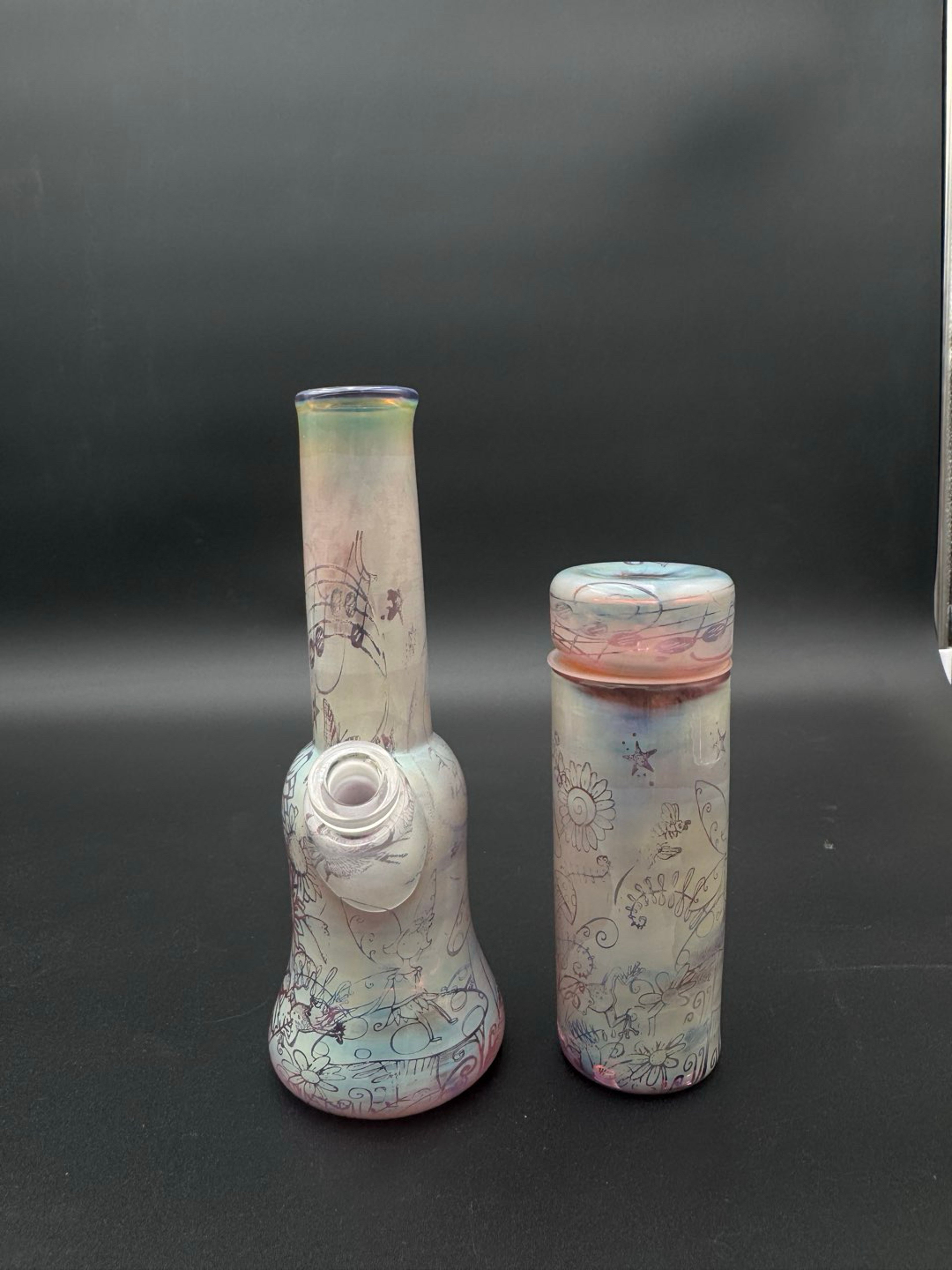 Preview pic of Bob Badtram Mini Bong/Dab Rig and Jar