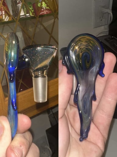 Preview pic of Cropal Emms Glass Galaxy Big Flame 14mm Slide