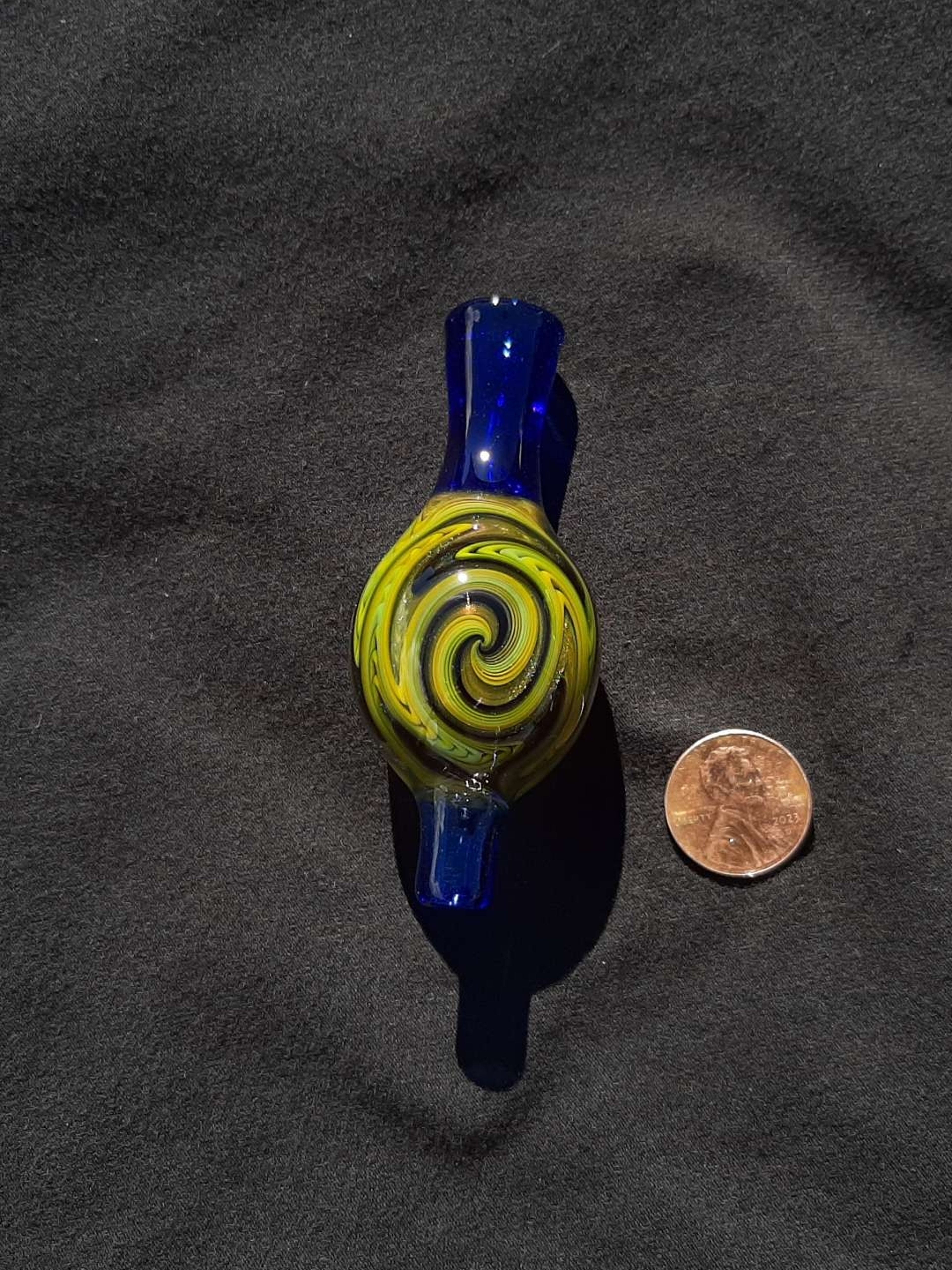 Coiled, wig wag, borosilicate glass carb cap image 0