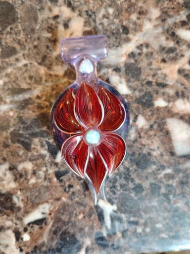 Preview pic of Sven Flower and Opal pendant