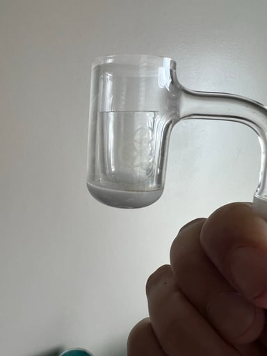 Preview pic of Eternal quartz round bottom opaque banger with opaque insert
