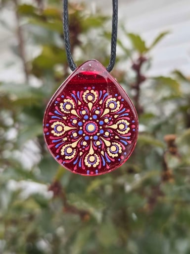 Preview pic of Dot Mandala Layered Glow Pendant