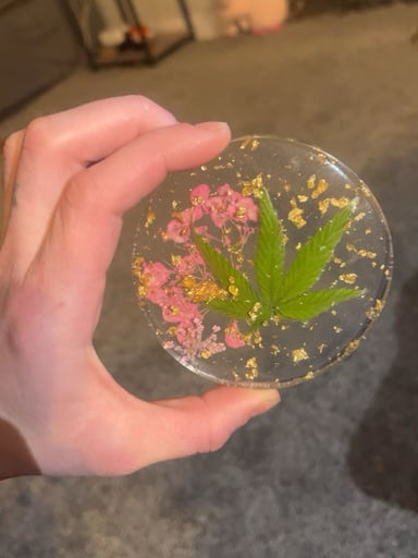 Preview pic of Baby fan Leaf coaster