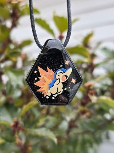 Preview pic of Seconds Cyndaquil Layered Glow Pendant