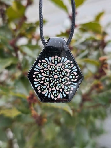 Preview pic of Dot Mandala Layered Glow Pendant