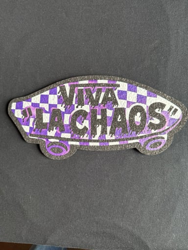 Preview pic of 🔥 LE 13 Viva La Chaos x Moodmats – Vans-Inspired Skate Deck (2nd Color Run) 🟣🏁